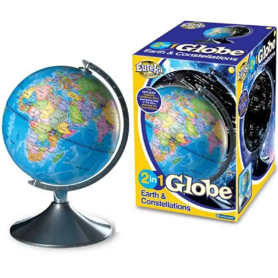 Globo Terrestre 2 em 1 Terra e Constelações