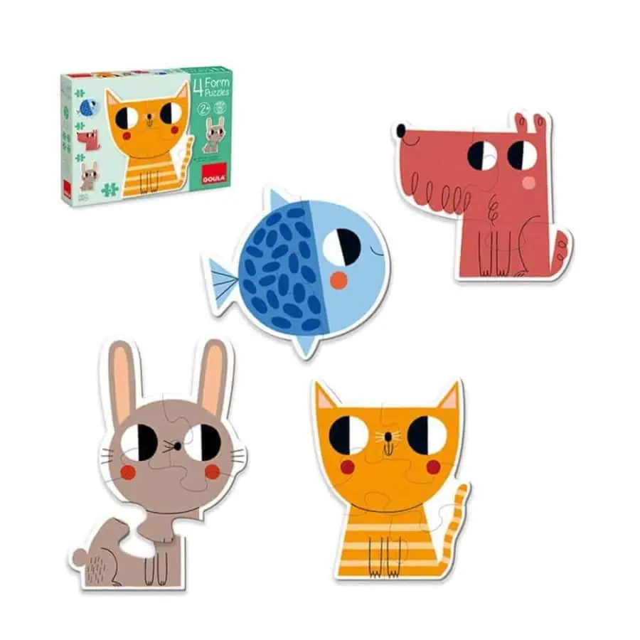 4 Puzzles Progressivos Animais - Goula