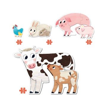 Compre 11CM Madeira colorida 3D Puzzles Cartoon Animals Crianças