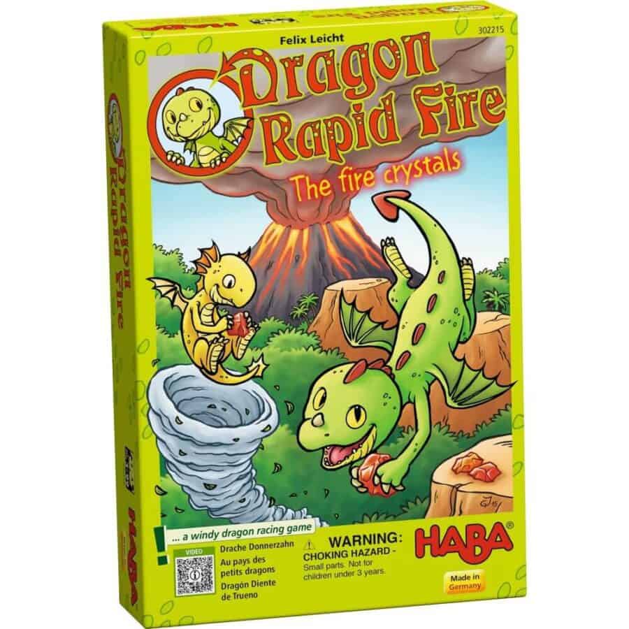Venham daí experimentar o Jogo Dragon Rapid Fire da Haba! É um primeiro jogo em que se aprende que ganhar é divertido e perder nem tanto. É um jogo de diversão imediata para todas as idades.
