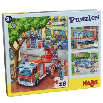 Descubra o Puzzle Policia, Bombeiros e Companhia, um conjunto de puzzles emocionante com três níveis de dificuldade! Com 12, 15 e 18 peças, os puzzles são dos jogos preferidos pelas crianças. Desenvolva-se sozinho ou com companhia e coloque desafios no momento da construção de cada imagem. Experimente agora em cartão resistente! Desafie-se com o Puzzle Policia, Bombeiros e Companhia! Três níveis de dificuldade com 12, 15 e 18 peças em cartão resistente. Desenvolva-se sozinho ou com companhia e coloque desafios no momento da construção de cada imagem.
