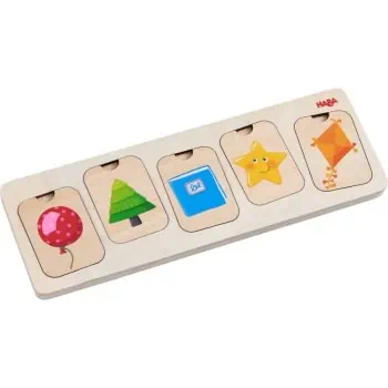 Puzzle de Madeira Cores e Formas