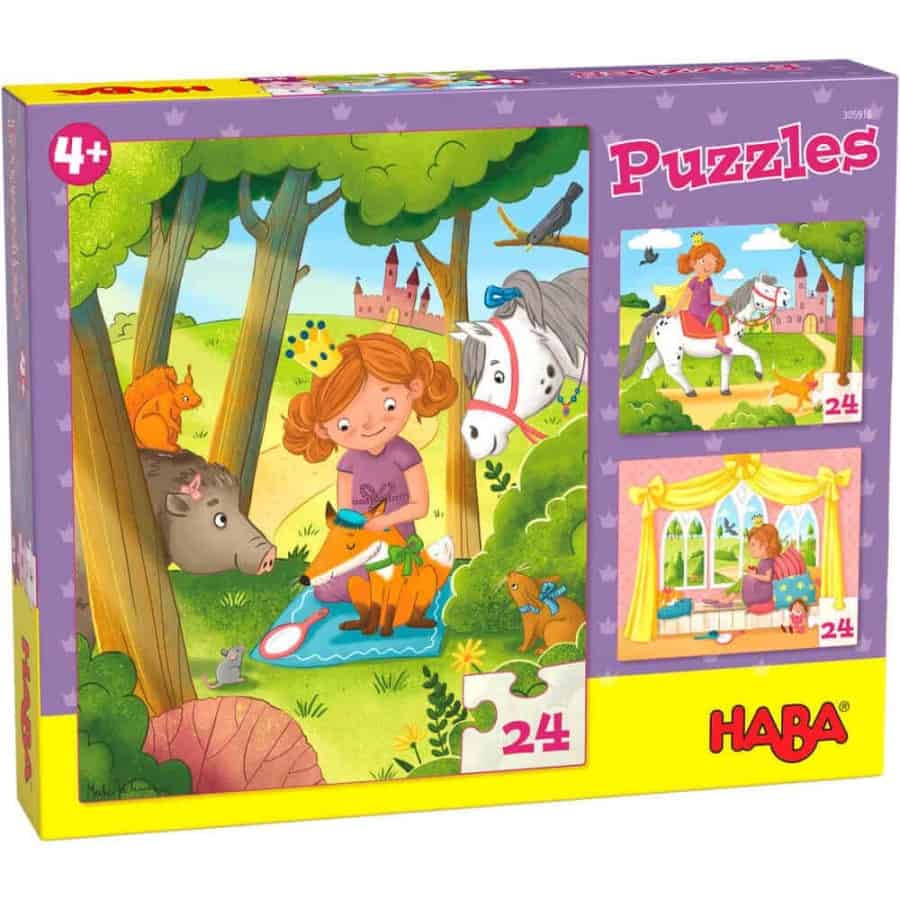 3 Puzzles Princesa Valerie 24 peças - Haba