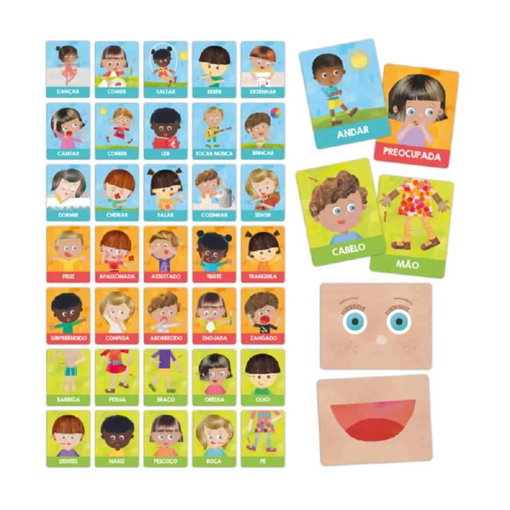 Flashcards Montessori Emoções e Ações - Headu