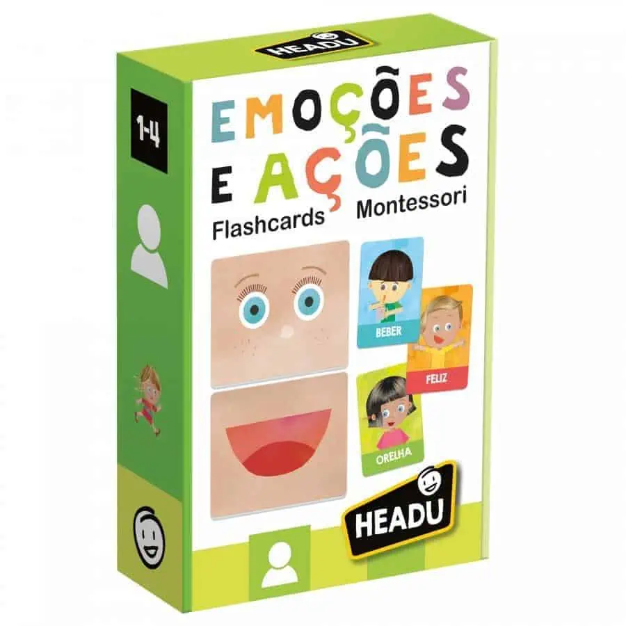 Flashcards Montessori Emoções e Ações - Headu