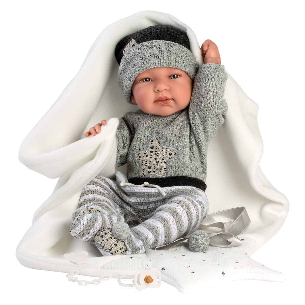 Bebe reborn recem nascido com manta