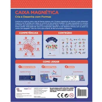 Caixa Magnética Cria e Desenha com Formas