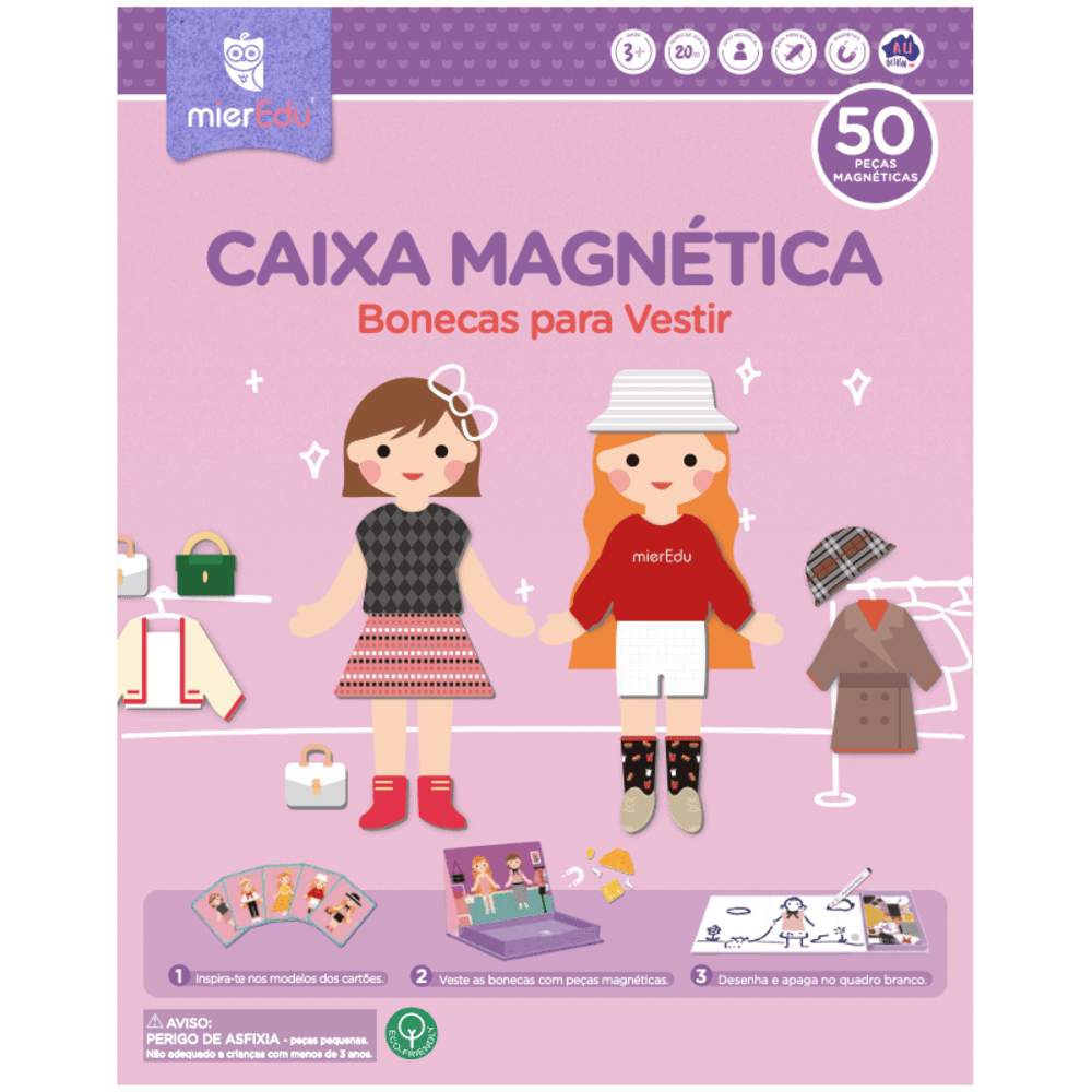 CAIXA MAGNÉTICA BONECAS PARA VESTIR