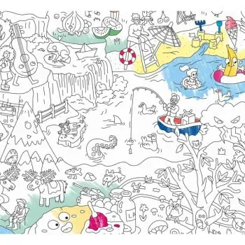 Poster Gigante para Colorir 4 Estações