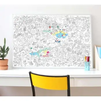 Poster Gigante para Colorir 4 Estações