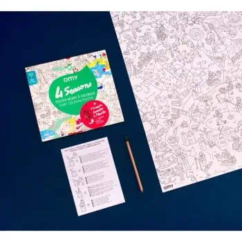 Poster Gigante para Colorir 4 Estações