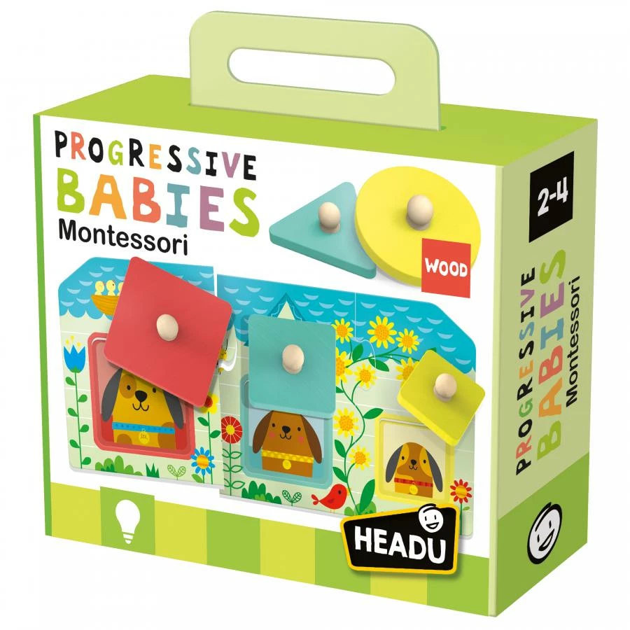 Jogo Progressive Babies Montessori, jogo de classificação do maior para o menor - Headu