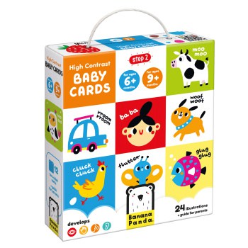 Alto Contraste Baby Cards 2 - Banana Panda