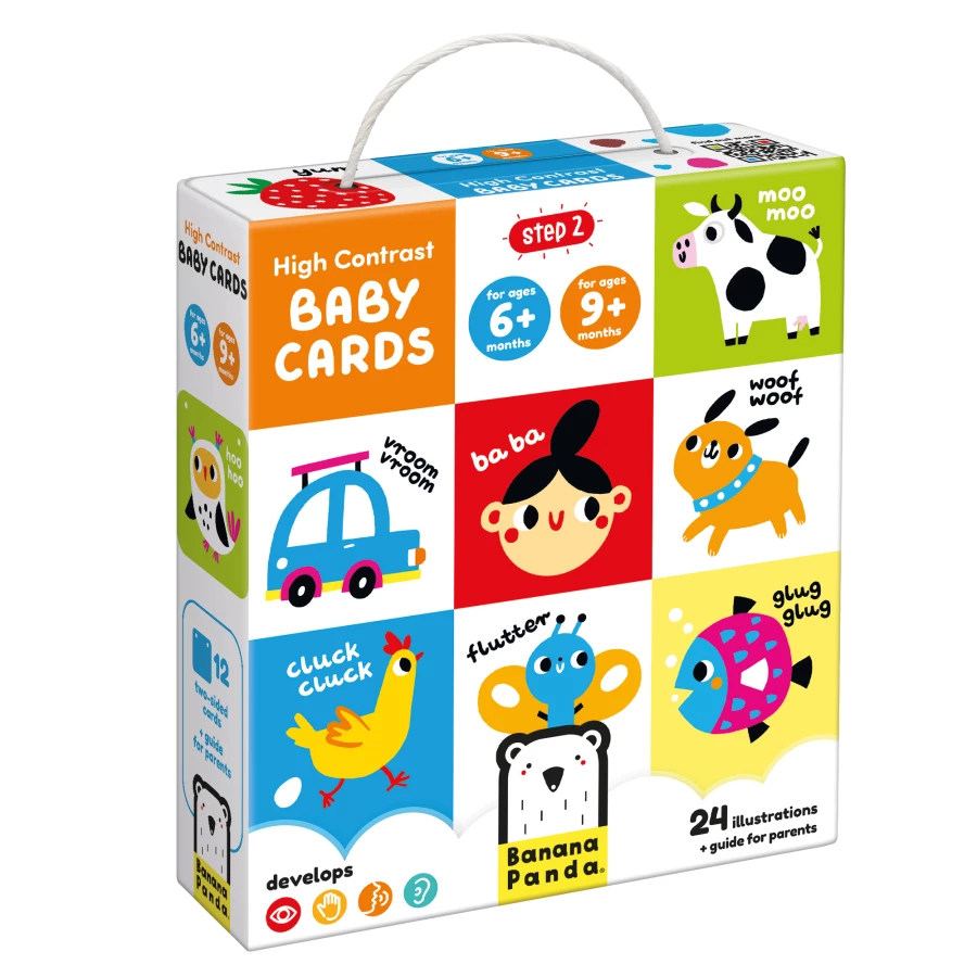 Alto Contraste Baby Cards 2 - Banana Panda