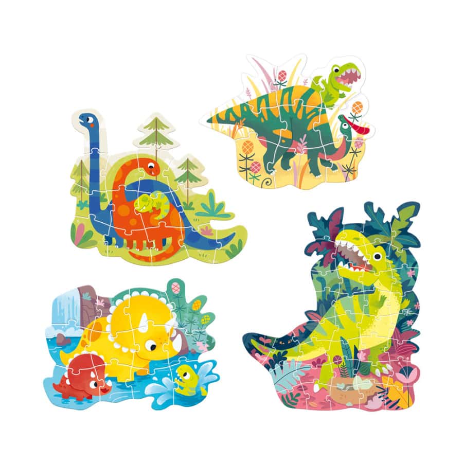 Puzzles Hands at Play Dinossauros - Banana Panda Puzzles Hands at Play Dinossauros - 4 puzzles progressivos - Banana Panda