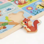 Puzzle de pegas Animais e Comidas em madeira - Goula