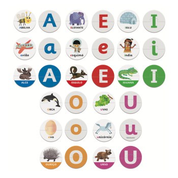 Ficha de correspondência de letras e imagens jogo de correspondência  educacional para crianças