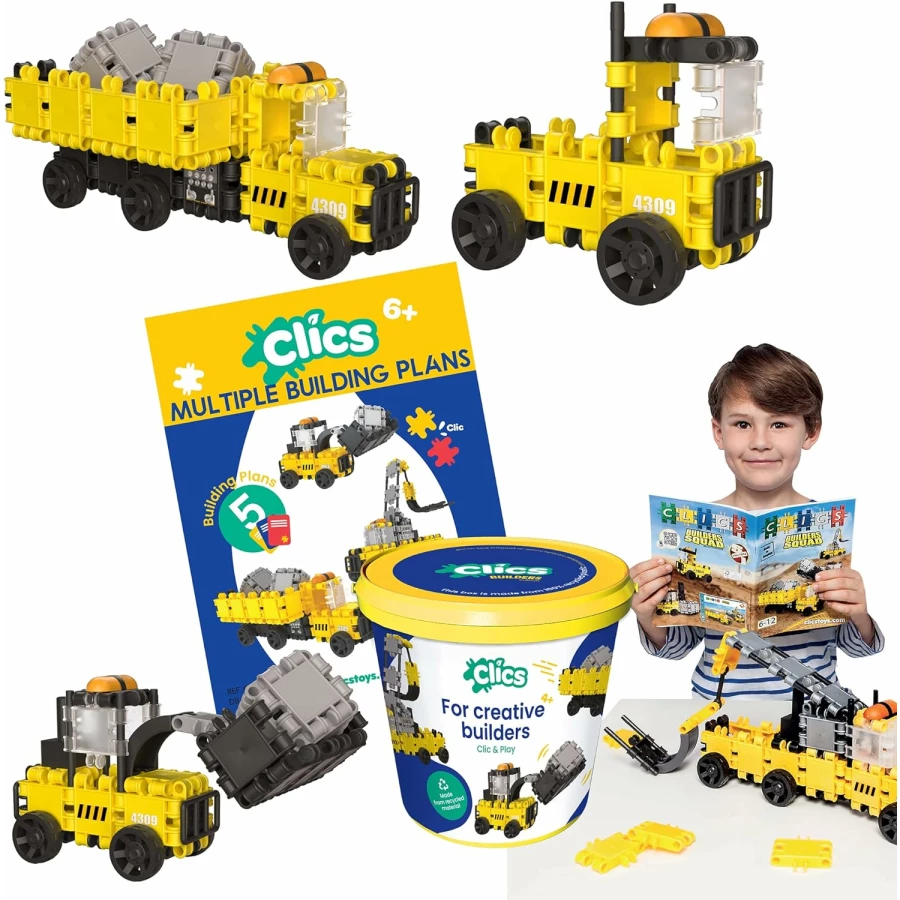 Clics Balde 5 em 1 Builders Edition - CLICS TOYS