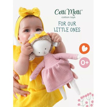 Ovelha Zoe com Vestido Rosa - Cotti Motti - Orange Toys