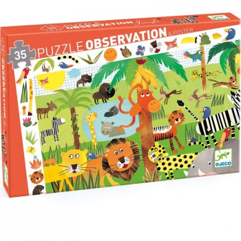 Puzzle de observação Selva 35 peças - Djeco