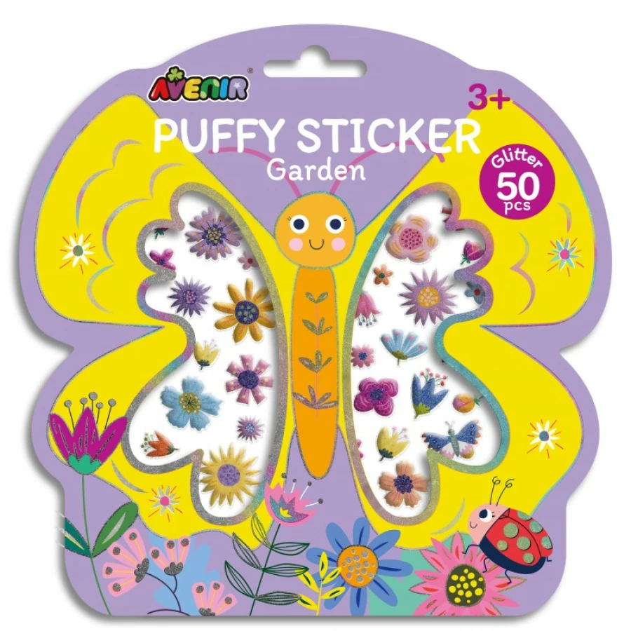 Autocolantes com Relevo Jardim - Puffy Stickers - Avenir