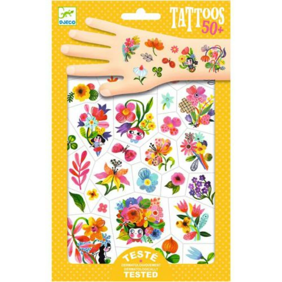 50 Tatuagens Aqua Flor - Djeco