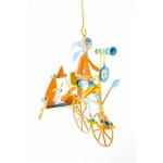 Mobile Triplé Cão Laranja - L'oiseu Bateau