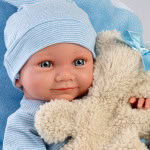 Boneco Nico com almofada e urso - Llorens