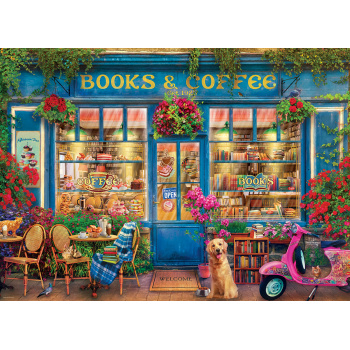 Puzzle Books & Coffee - 1000 peças- Eurographics