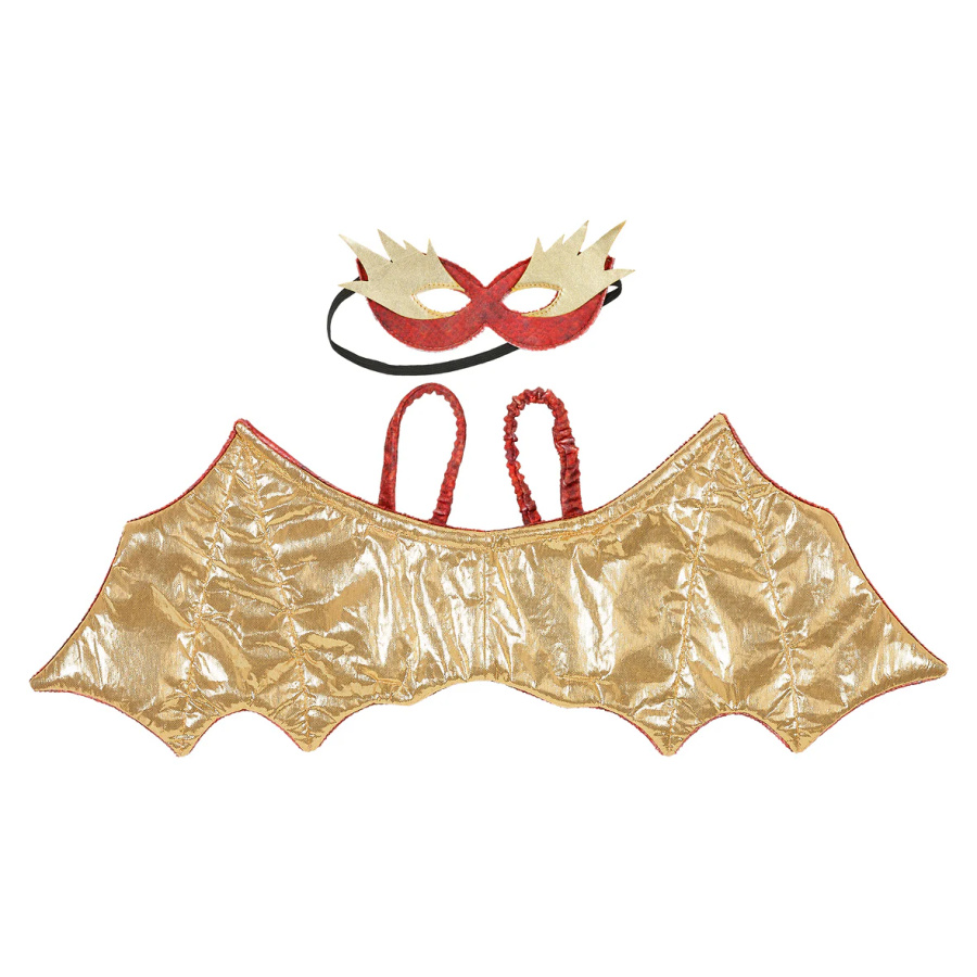 Asas de Dragão Vermelho e Máscara - Souza for Kids!